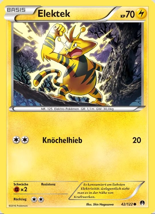 Pokémon TCG Electric 카드 5장 세트